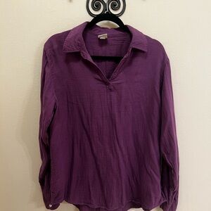 Magellan Outdoors Deep Purple Blouse